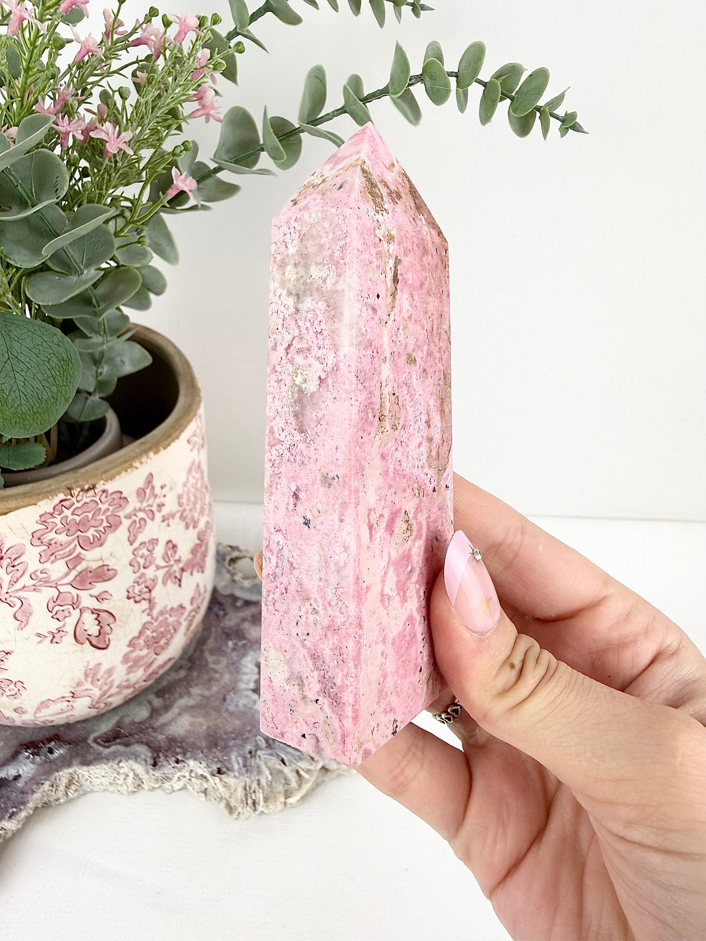 ♡ Peruvian Rhodonite Tower — 1. ♡