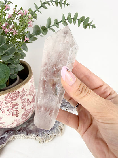 High Quality Light Amethyst Point (with rainbow inclusions!)