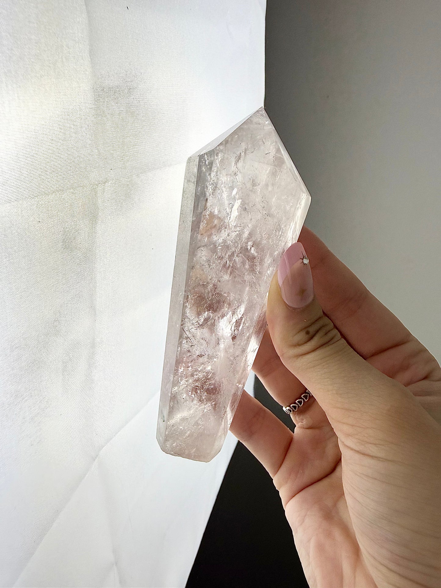 High Quality Light Amethyst Point (with rainbow inclusions!)