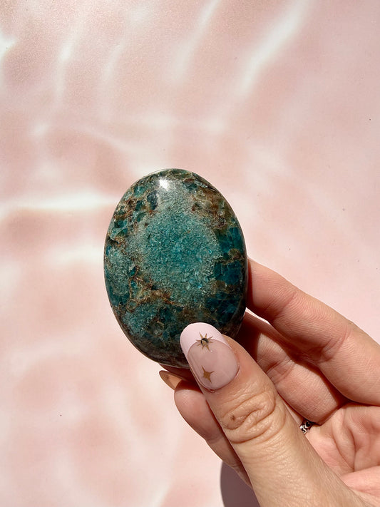 Blue Apatite Palmstone