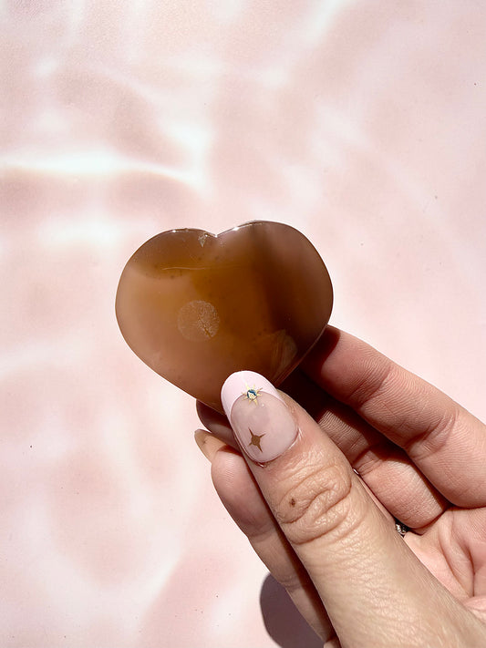 Druzy Agatę Heart