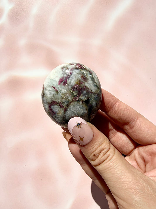 Pink Tourmaline Palmstone