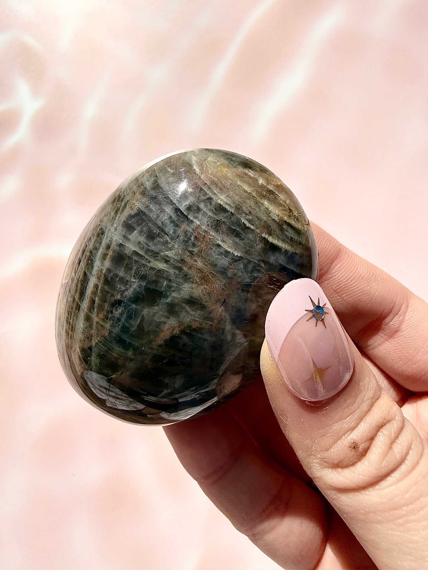 Black Moonstone Palmstone