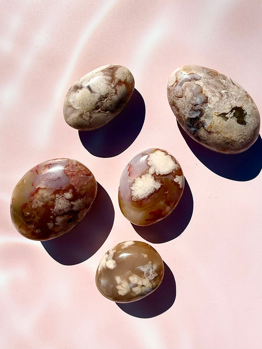 Flower Agate Palmstones