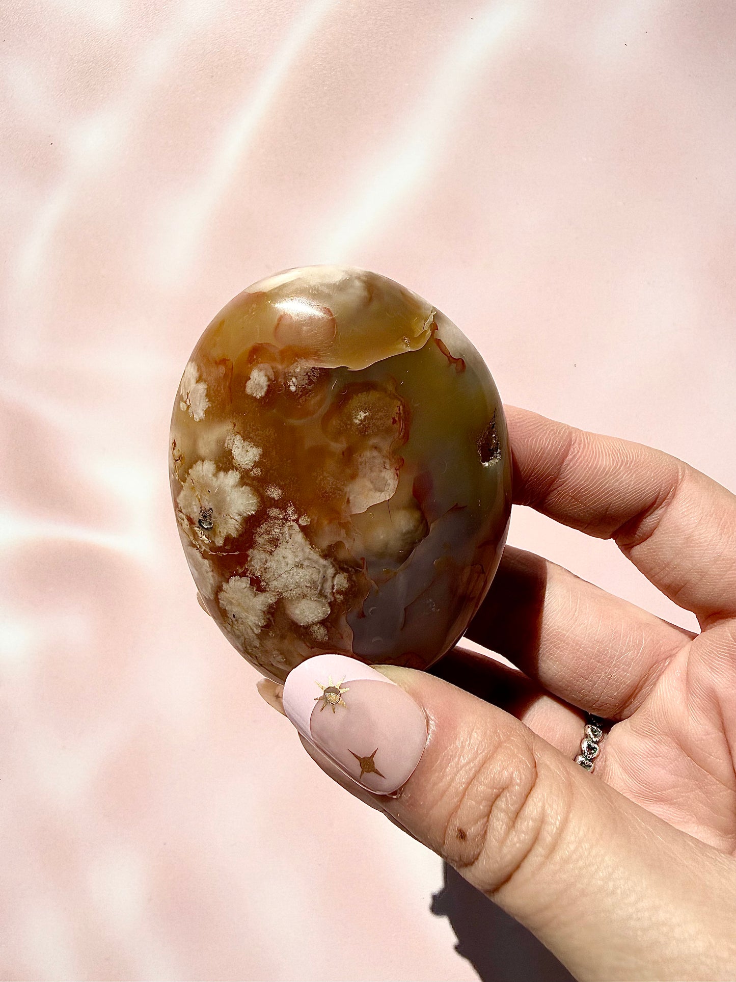 Flower Agate Palmstones