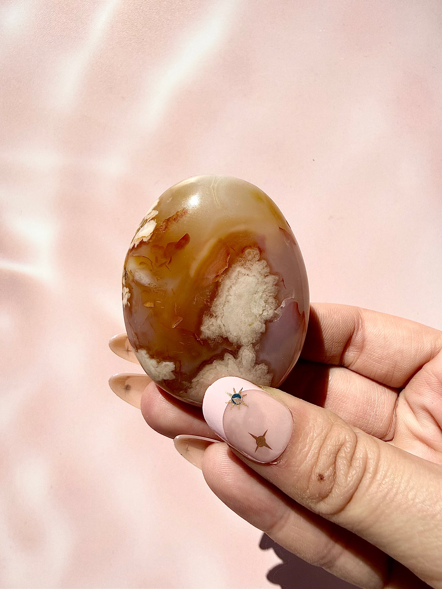 Flower Agate Palmstones