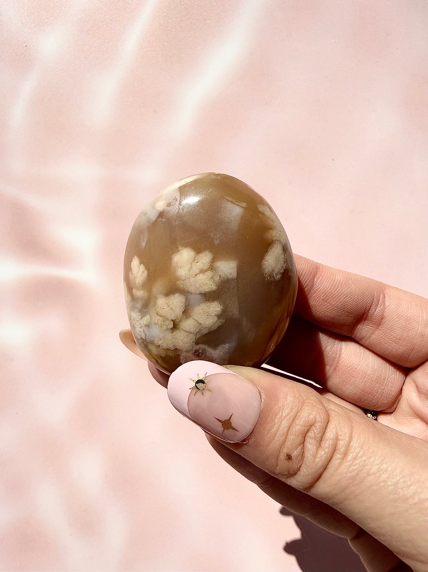 Flower Agate Palmstones