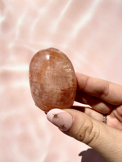 Fire Quartz Palmstone