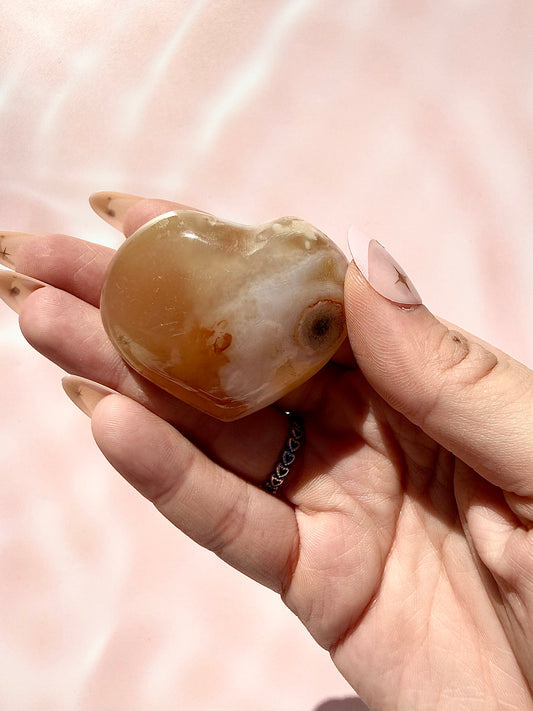 Flower Agate Heart