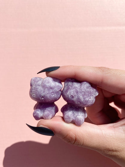 ♡ Lepidolite Hello Kitty ♡