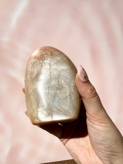 Peach Moonstone Freeform — 6.