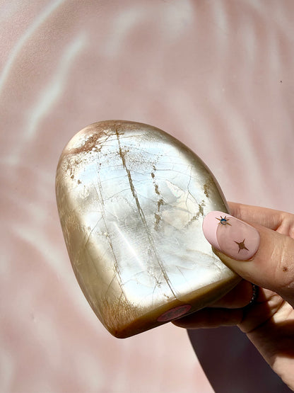 Peach Moonstone Freeform — 6.