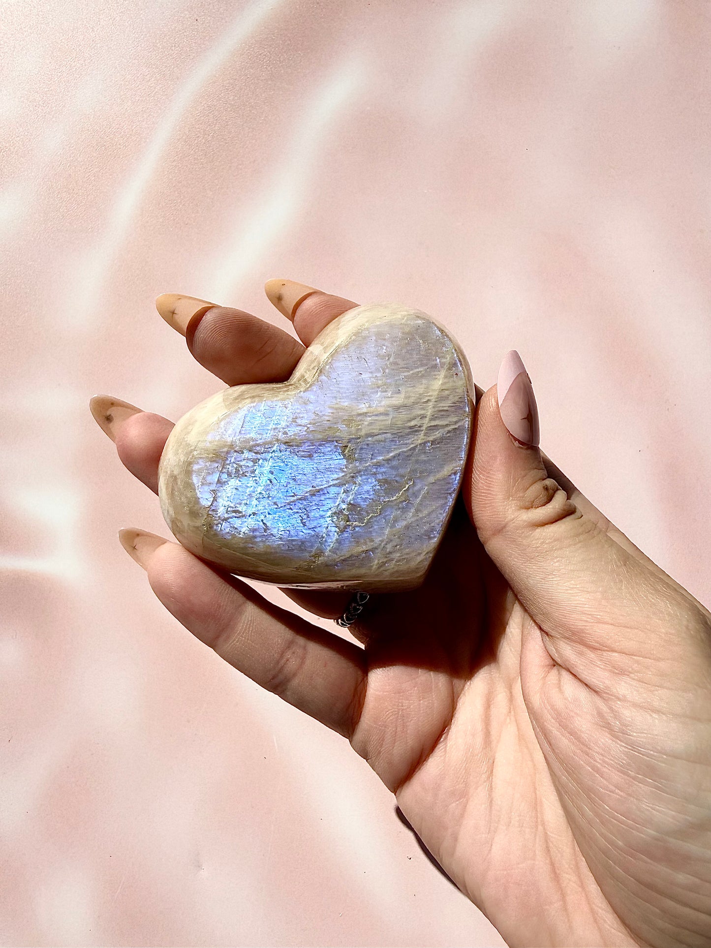 Rainbow Moonstone Heart Bowl