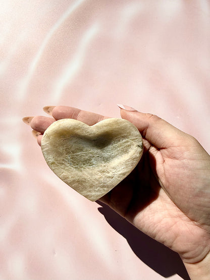 Rainbow Moonstone Heart Bowl