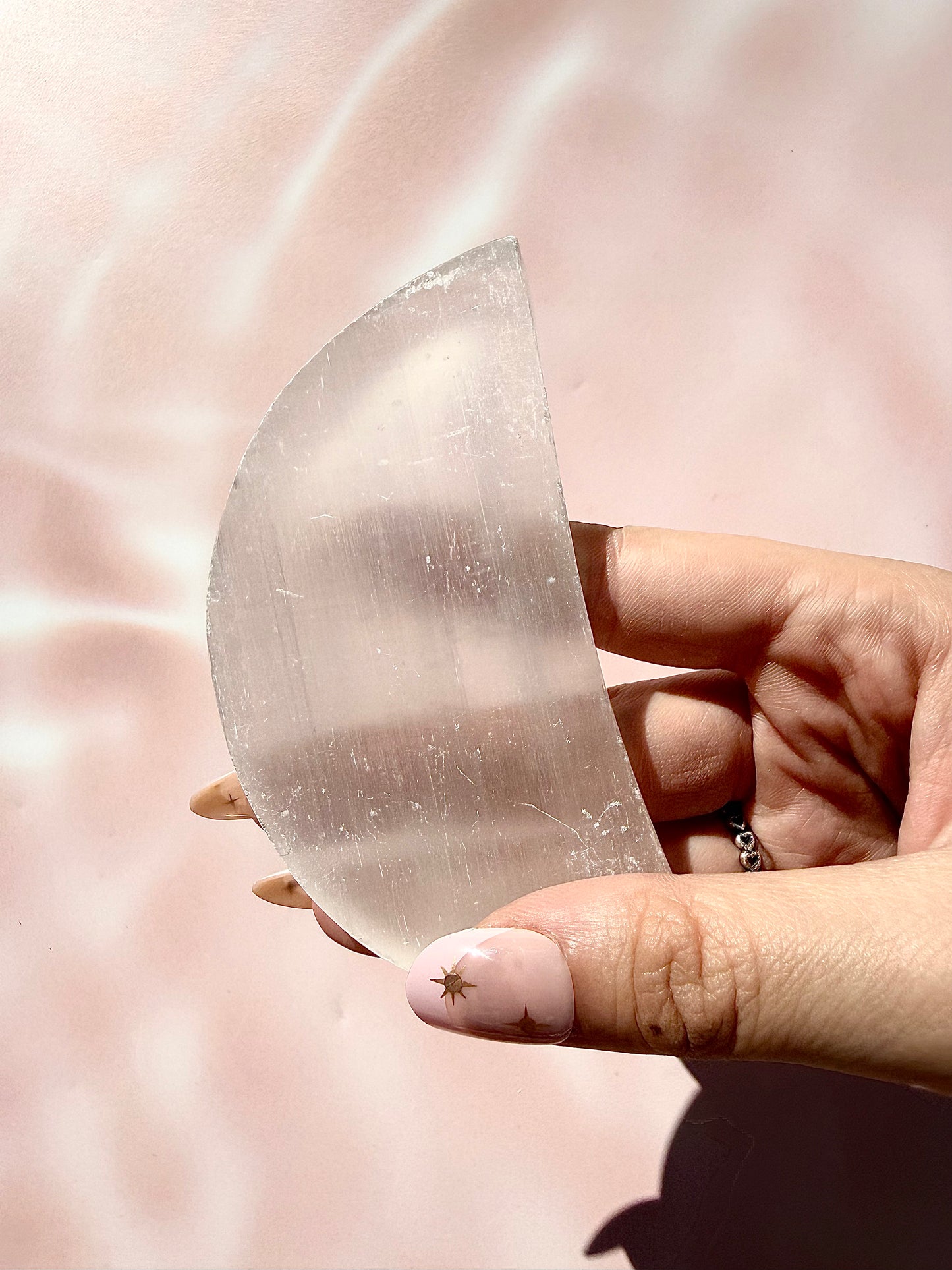 Selenite Moon Bowl