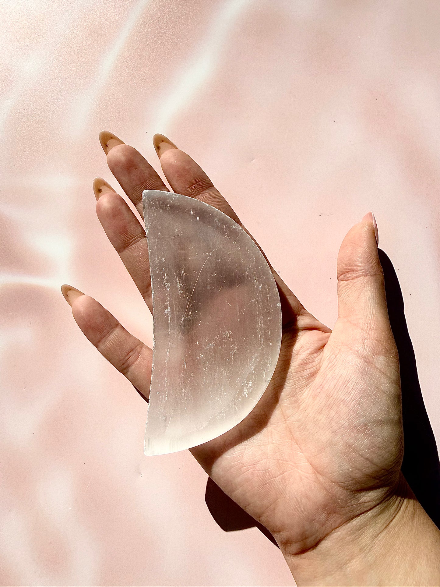 Selenite Moon Bowl