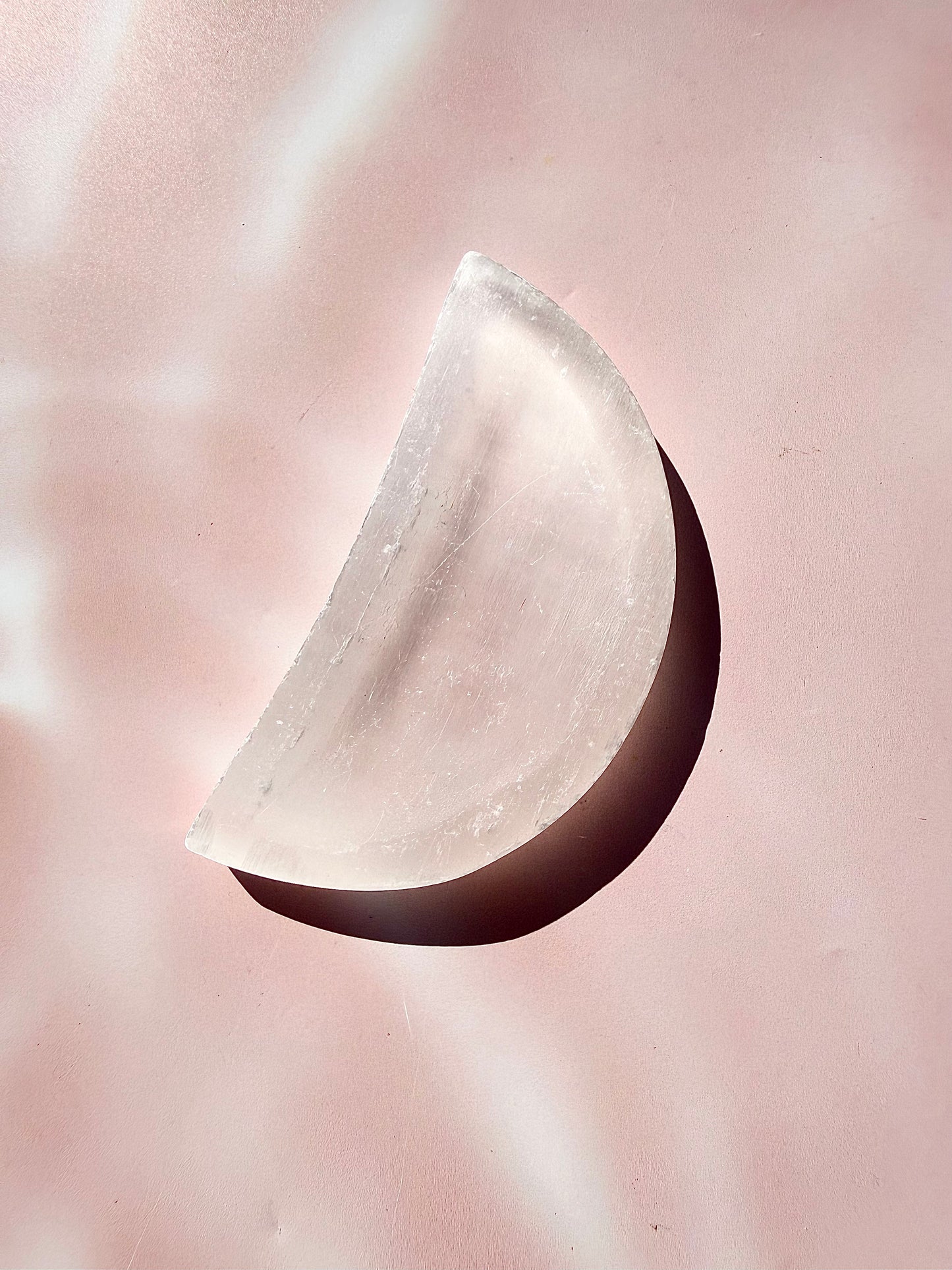 Selenite Moon Bowl
