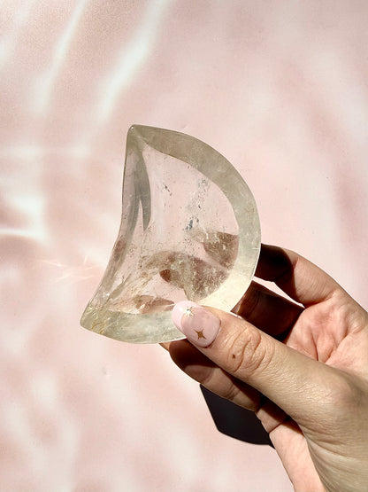 Clear Quartz Moon Bowl