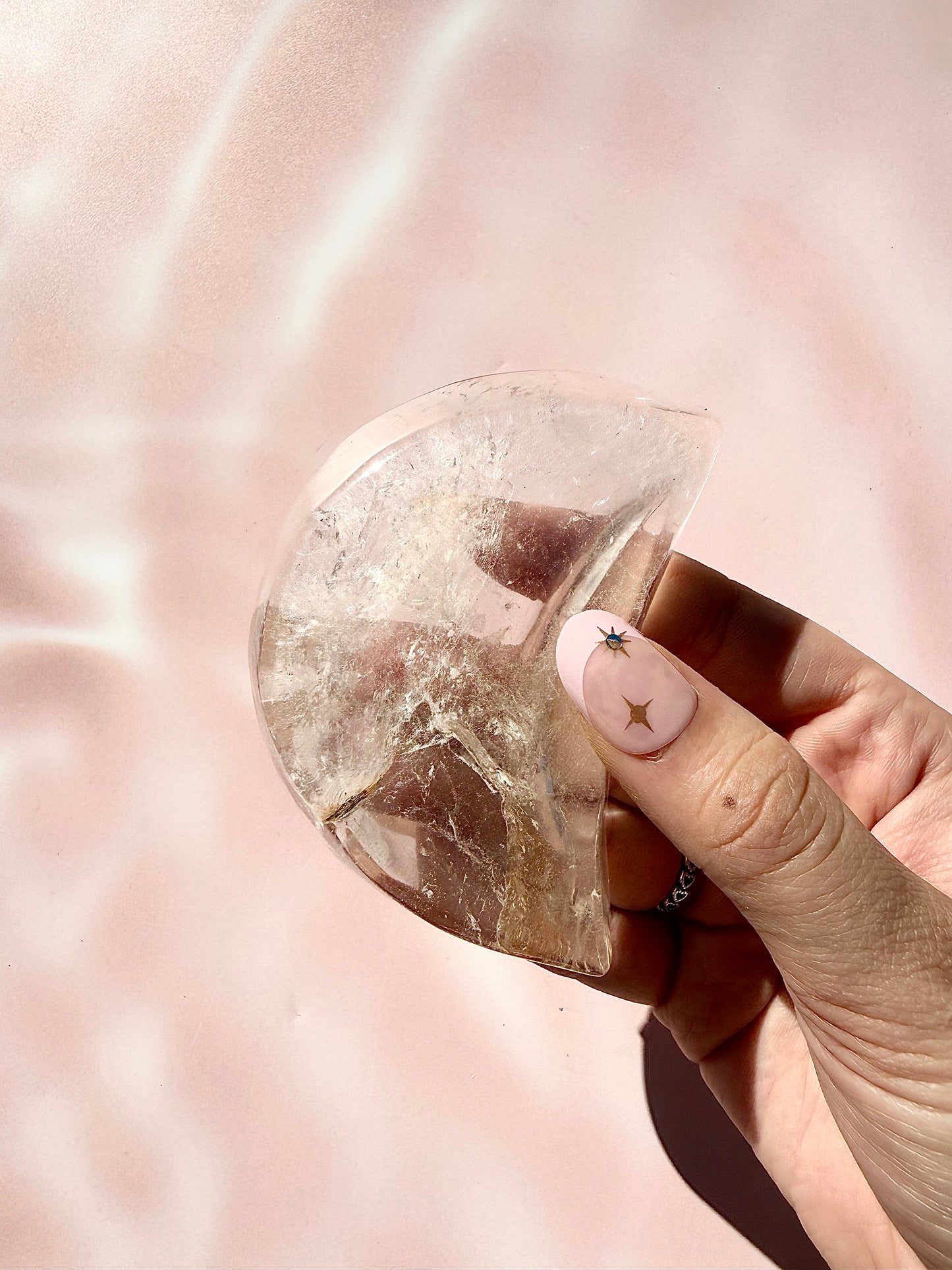Clear Quartz Moon Bowl