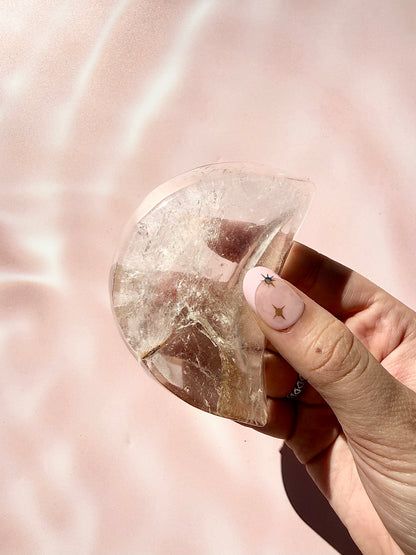 Clear Quartz Moon Bowl