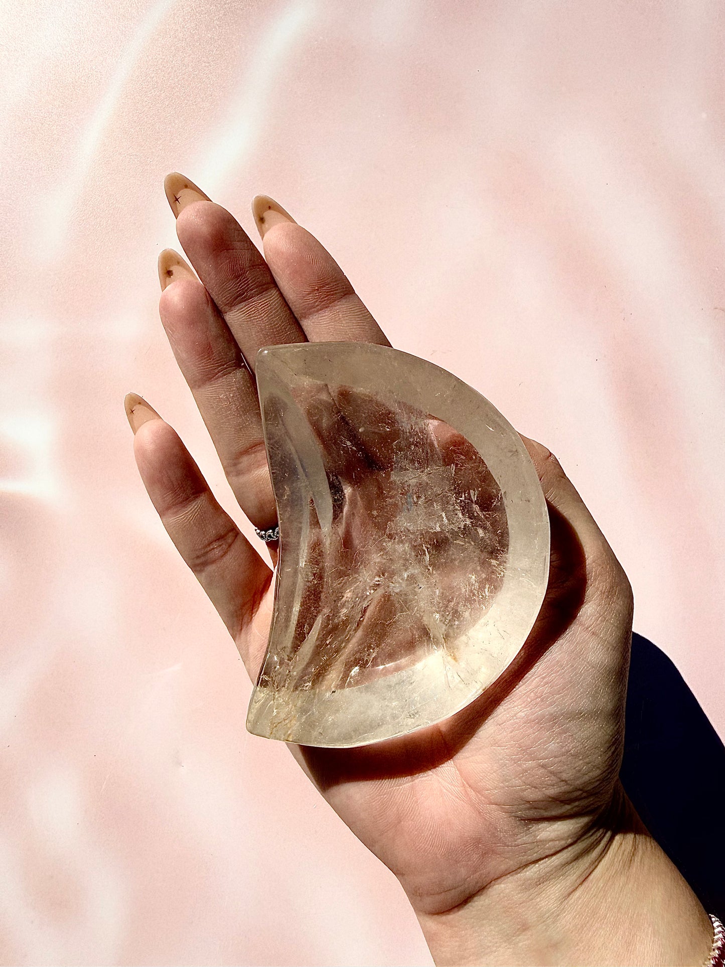 Clear Quartz Moon Bowl
