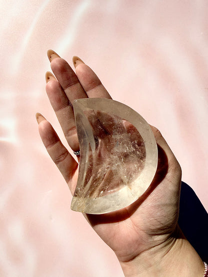 Clear Quartz Moon Bowl
