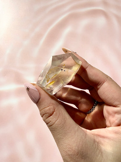 Golden Rutile Clear Quartz Freeform