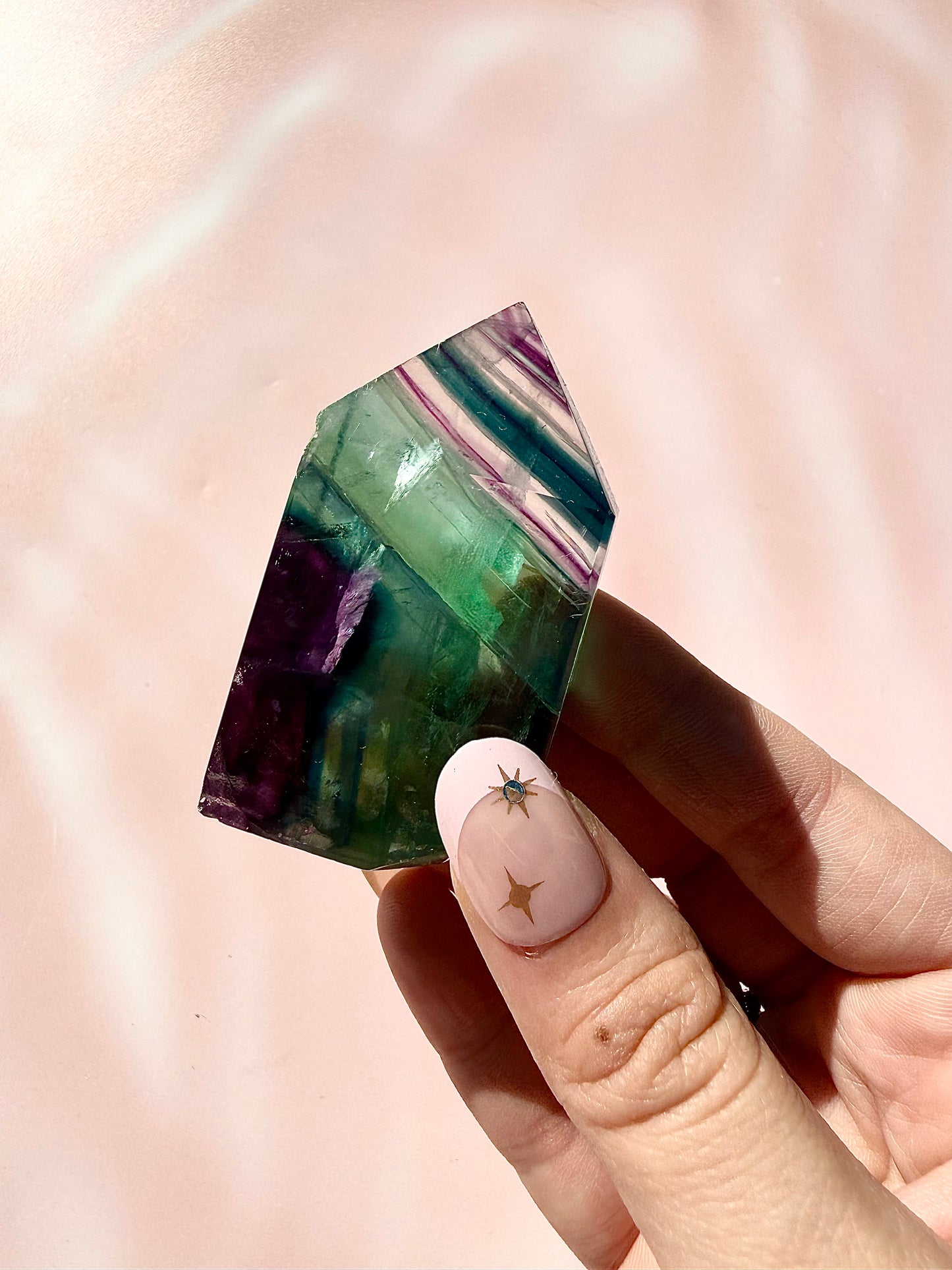 High Quality Rainbow Fluorite Tower