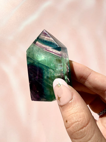 High Quality Rainbow Fluorite Tower
