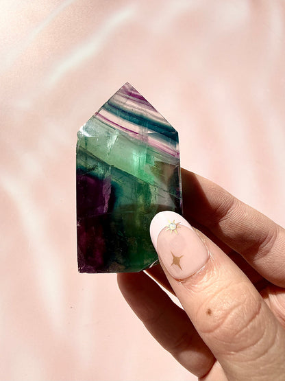 High Quality Rainbow Fluorite Tower