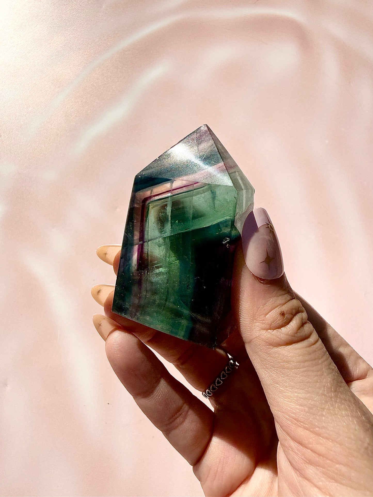 High Quality Rainbow Fluorite Tower