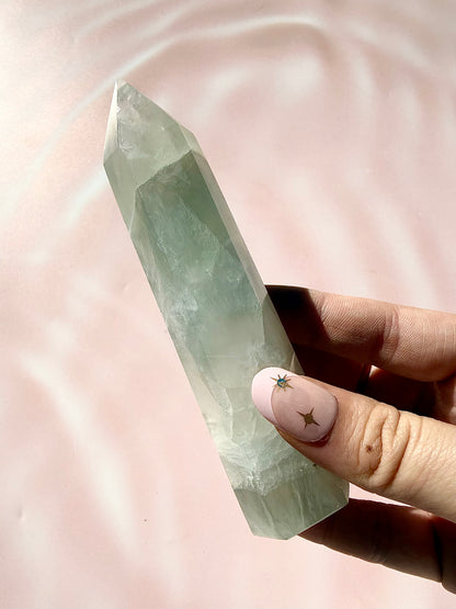 Light Green Fluorite Tower
