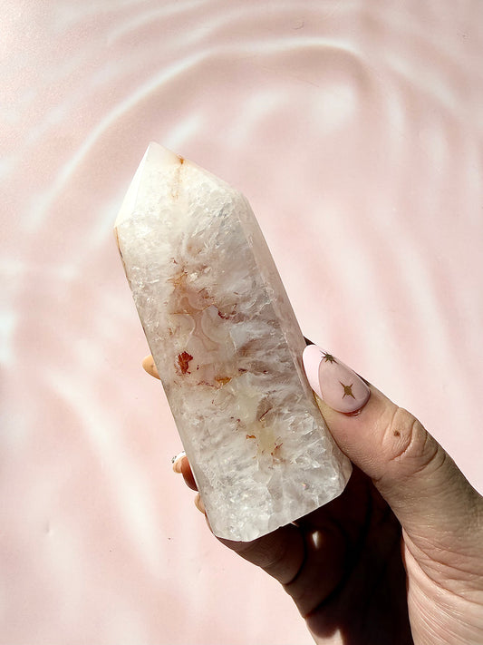Druzy Agate Tower