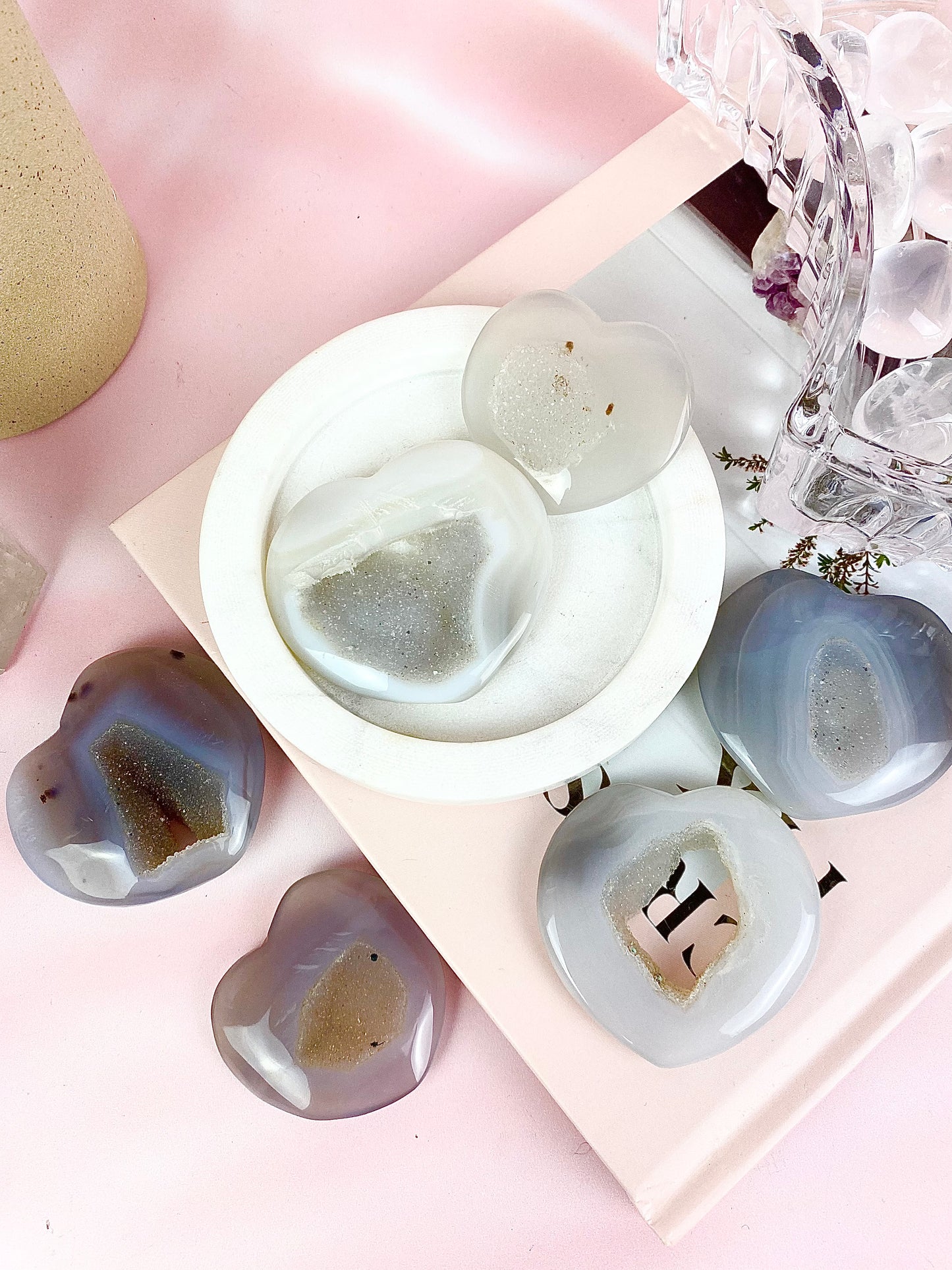 ♡ Druzy Agate Hearts ✧