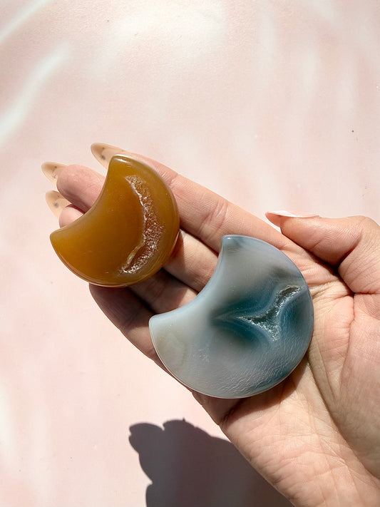 Druzy Agate Moons