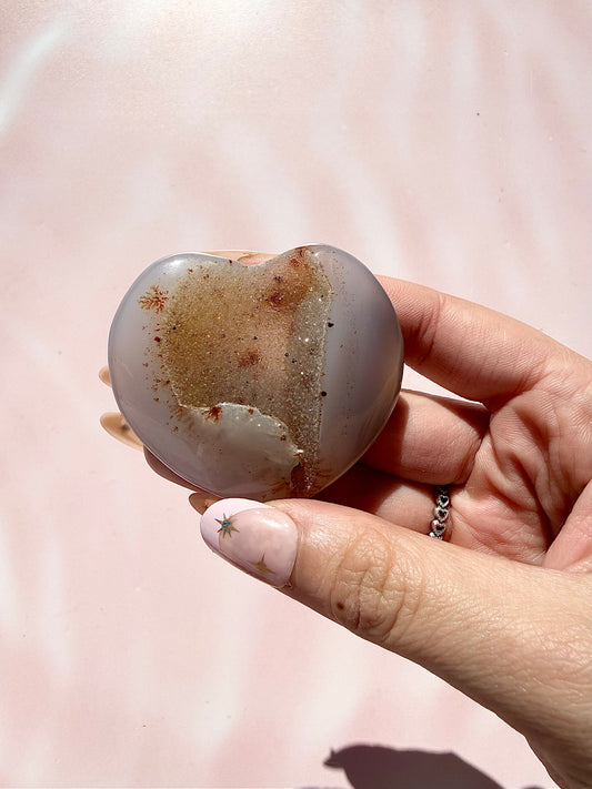 Druzy Agate Hearts