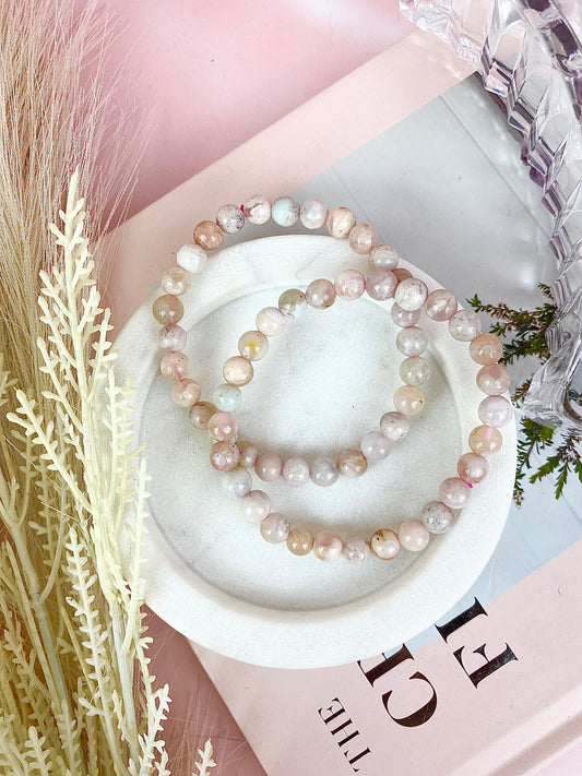 Flower Agate Beaded Bracelets