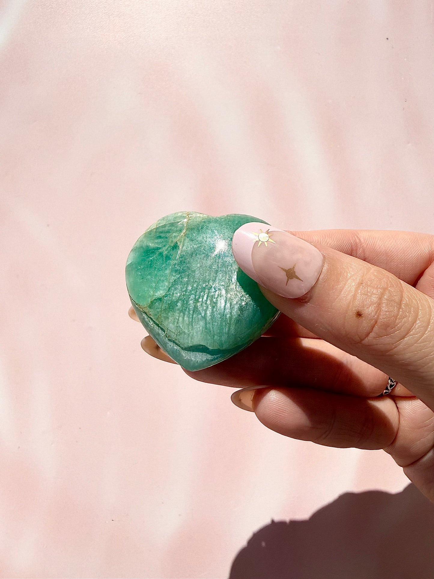 Flashy Amazonite Heart