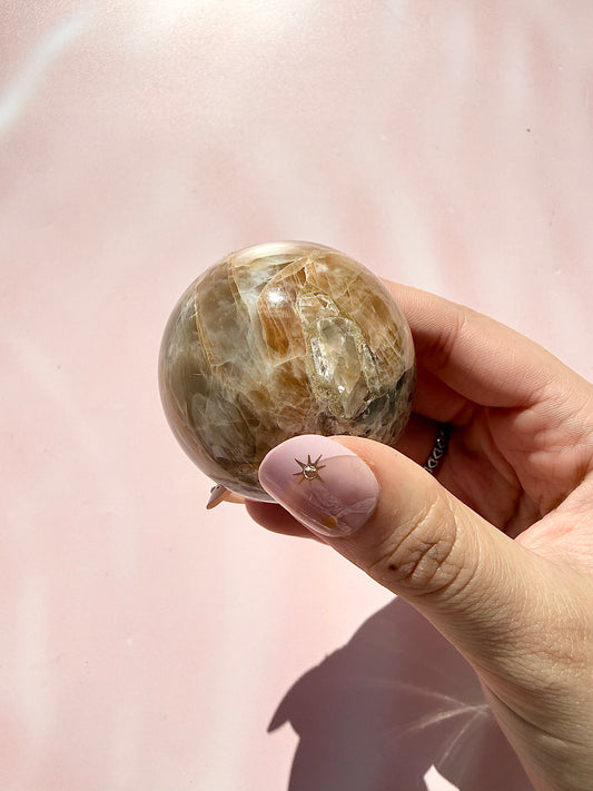 Peach Moonstone Sphere