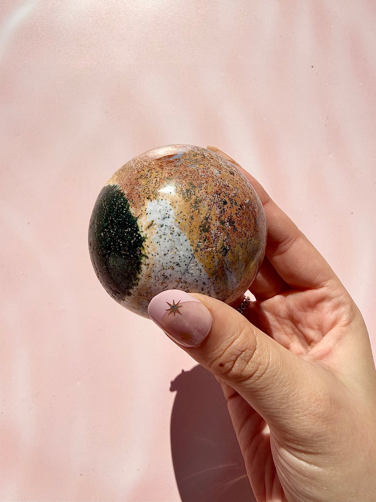 Ocean Jasper Sphere with Stand