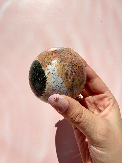 Ocean Jasper Sphere with Stand