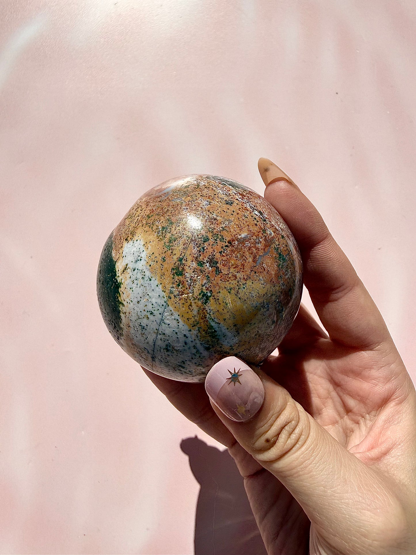 Ocean Jasper Sphere with Stand