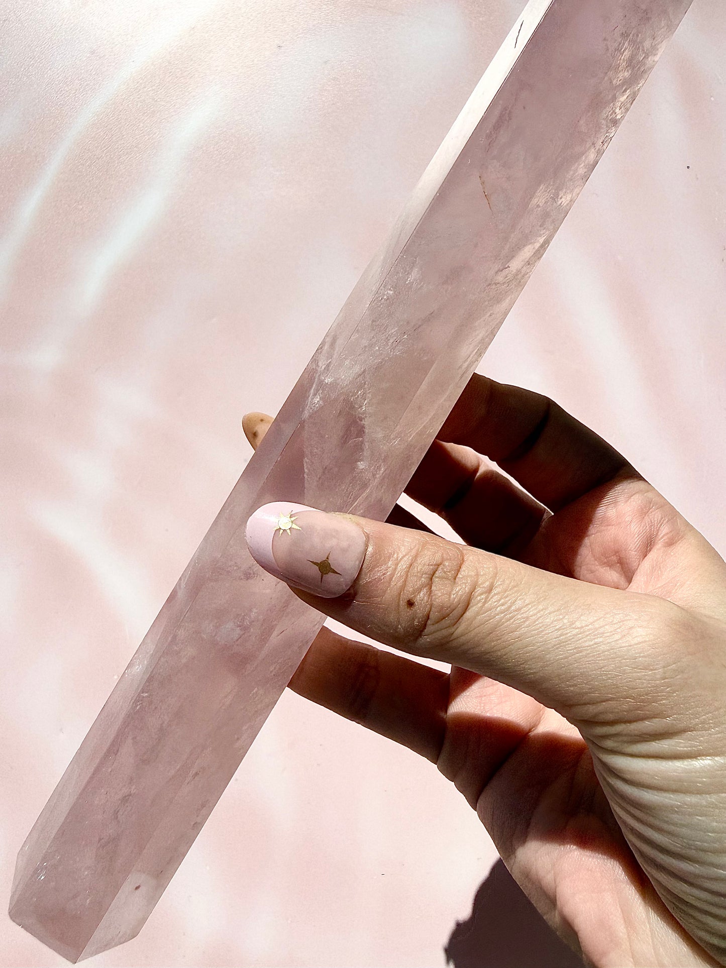 Rose Quartz Gemmy Tall Tower