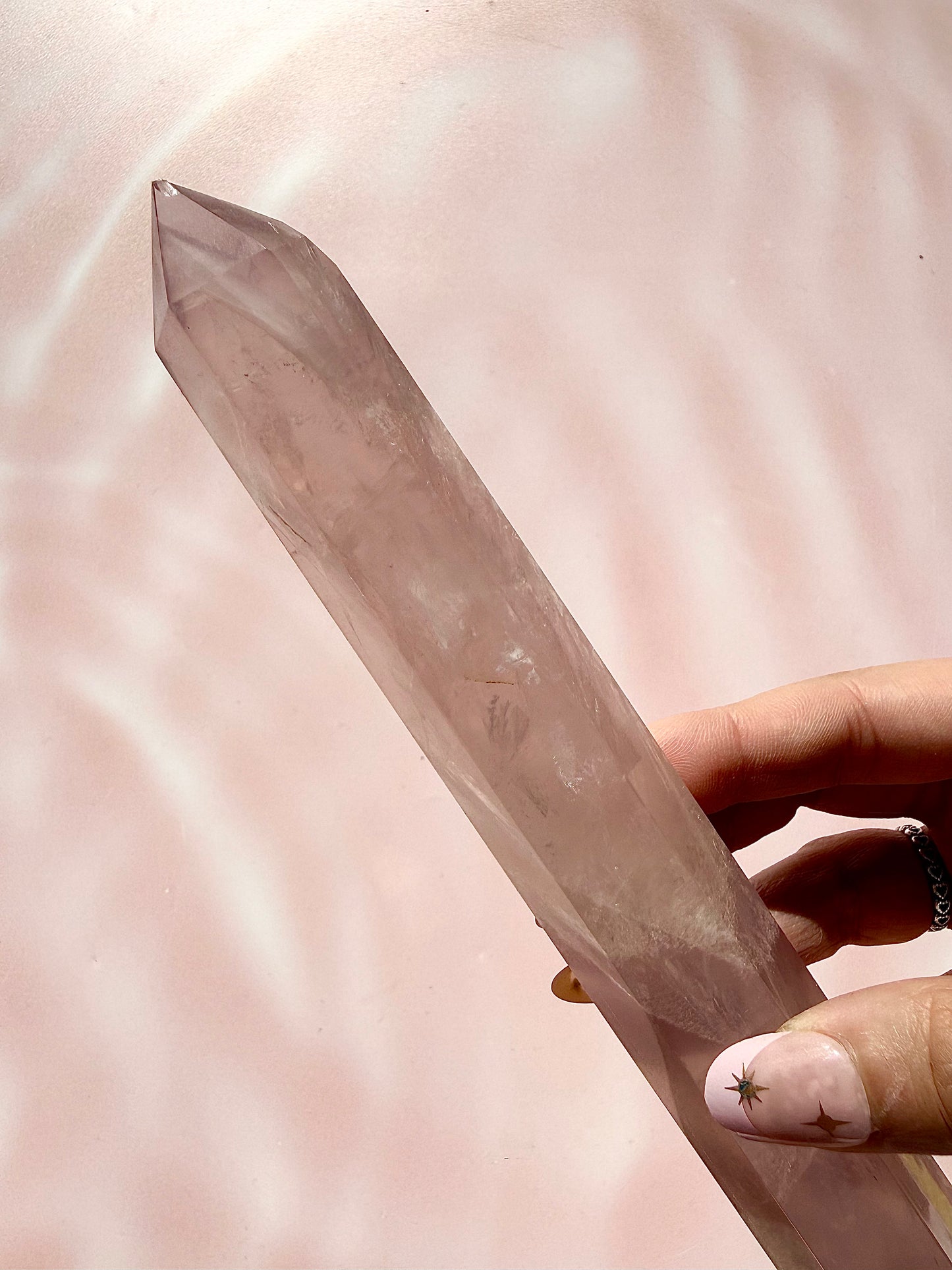 Rose Quartz Gemmy Tall Tower
