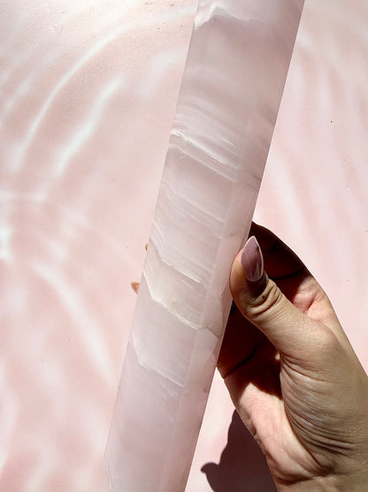 Pink Mangano Calcite Huge Tower