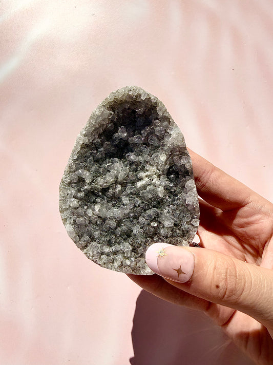 Grey Amethyst Cutbase Cluster