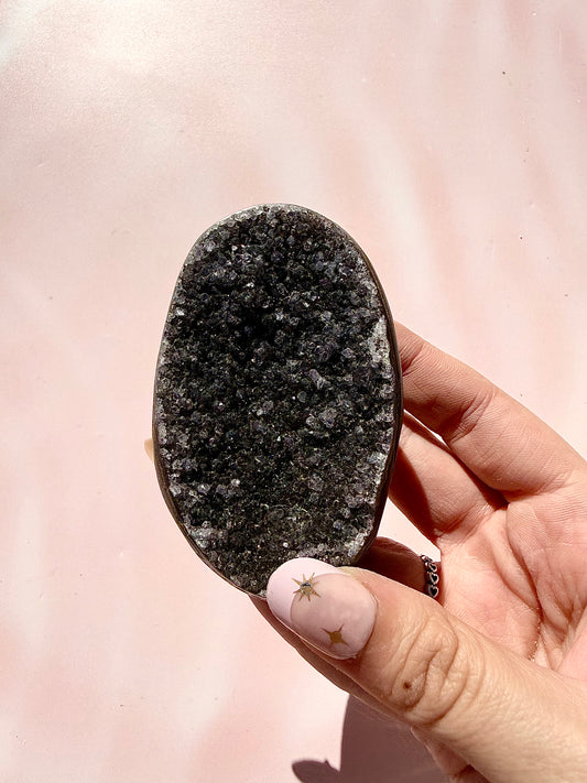 Black Amethyst Cutbase Cluster