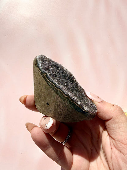 Black Amethyst Cutbase Cluster