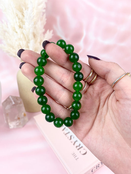 Green Agate Beaded Bracelet