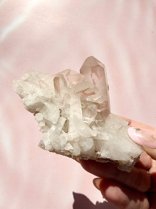 Pink Quartz Large Cluster